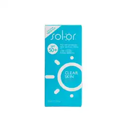 Sol-Or Protector Solar en Emulsión Clear Skin SPF 50+