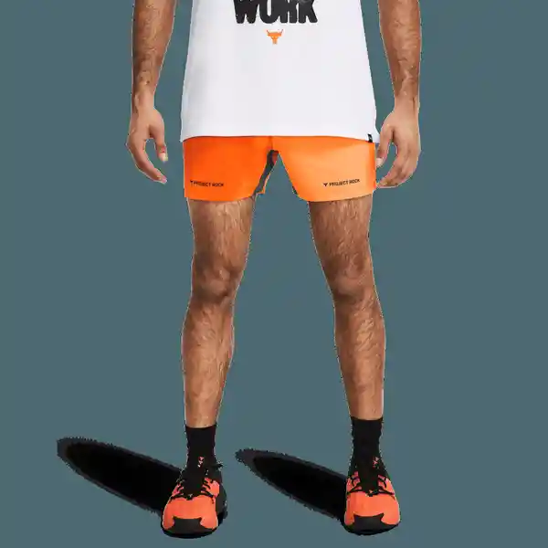 Under Armour Short Pjt Rock Ultimate 5 St Hombre Naranja XL