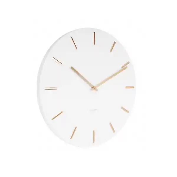 Present Time Reloj De Pared Charm Blanco Metal