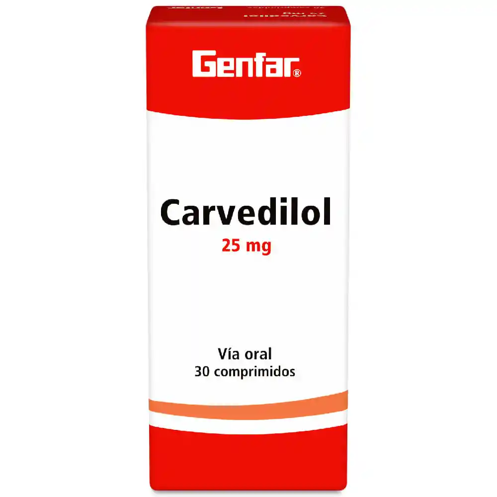 Genfar Carvedilol Bloqueador Beta (25 mg)