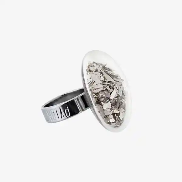 Inkanta Anillo Medium Galet Perlas Plata Glitters