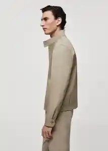 Chaqueta Talco Beige Talla XXL Hombre Mango