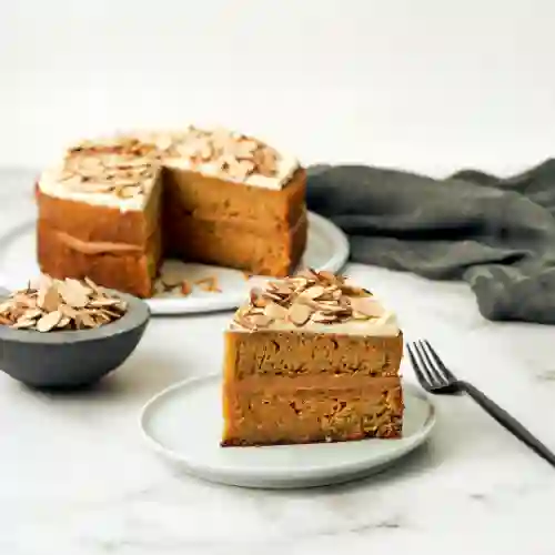Porción de Torta de Zanahoria y Almendra