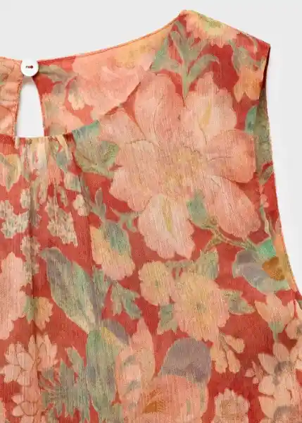Blusa Celia Granate Talla L Mujer Mango