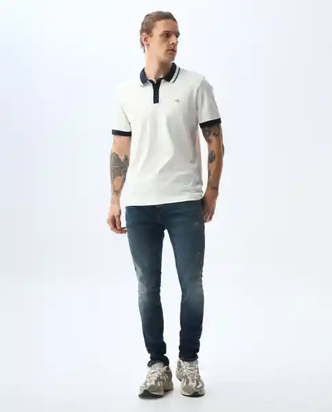 Camiseta Hombre Crudo Talla M 801G001_CRU110606 Americanino