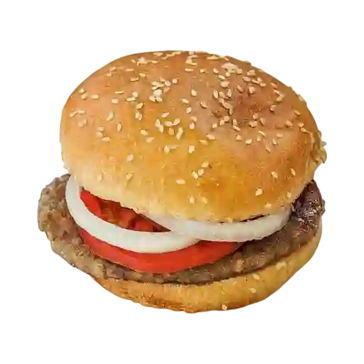 Hamburguesa de tomate y cebolla