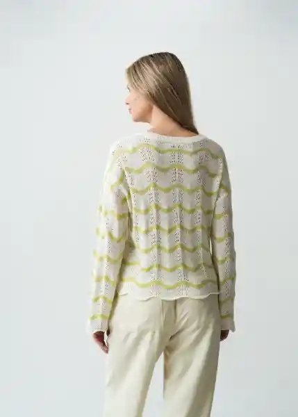Saco Tejido Mujer Crudo Marfil Claro Talla L 482G093 Naf Naf