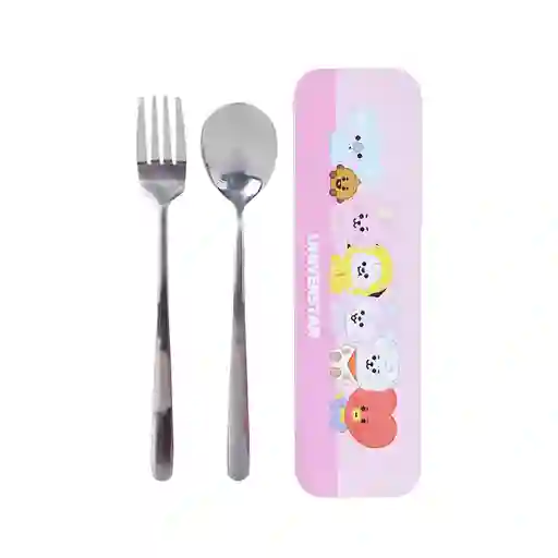 Juego de Cubierto Baby Serie Bt21 Miniso