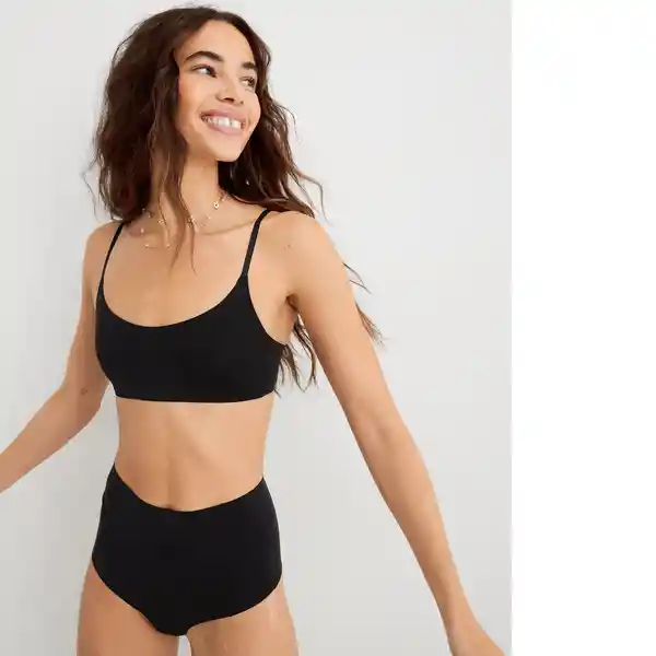 Bralette Negro Talla: MEDIUM American Eagle