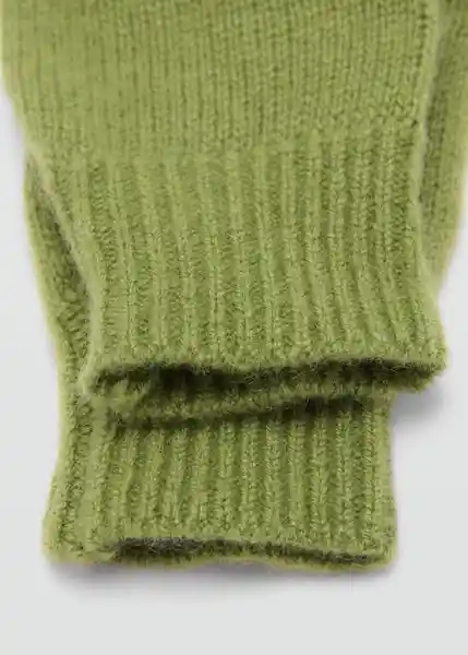 Guantes Perla Verde Mujer Mango