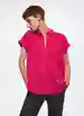 Blusa Lind-W Fucsia Talla L Mujer Mango