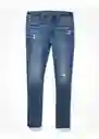 Jean Skinny Azul Talla 32 X 30 Hombre American Eagle