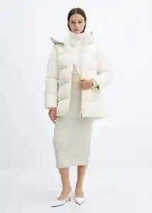 Abrigo Anorak Tokyo Offwhite Talla 25 Mujer Mango