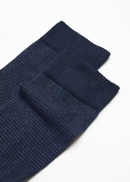Calcetines Stripe Navy Talla 45 Hombre Mango