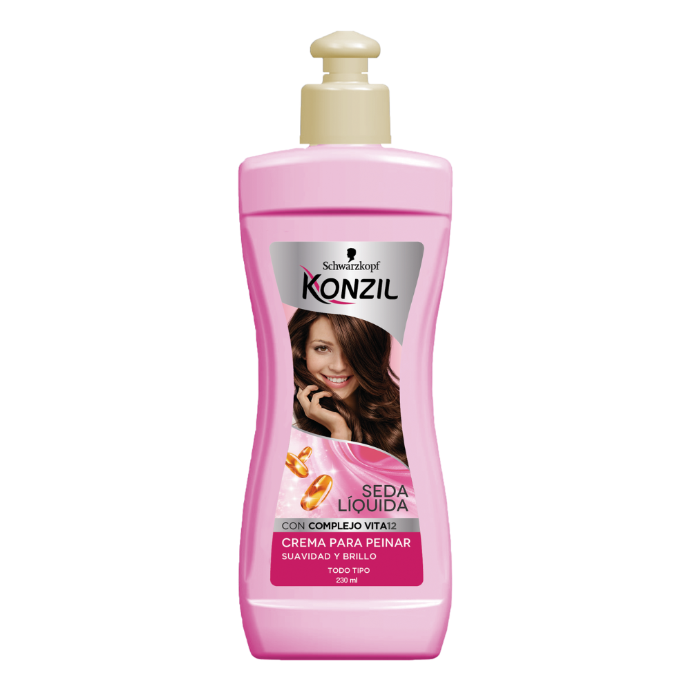 Crema Para Peinar Konzil Suavidad Y Brillo Seda Liquida 230Ml