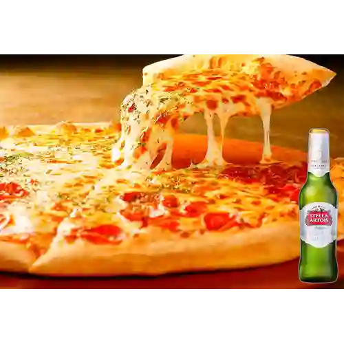 Combo Pizza Prociuto Bufala + Stella Artois Bot. 330ml