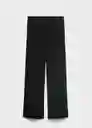Pantalón Carla Negro Talla 36 Mujer Mango