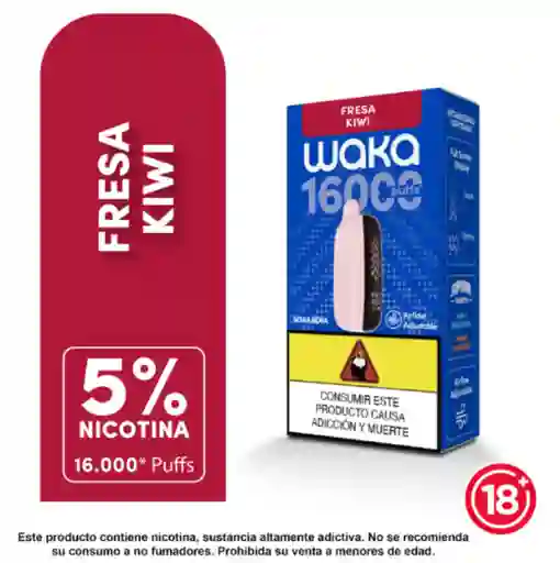 Waka Vapeador Nova Strawberry Kiwi 5% 16000