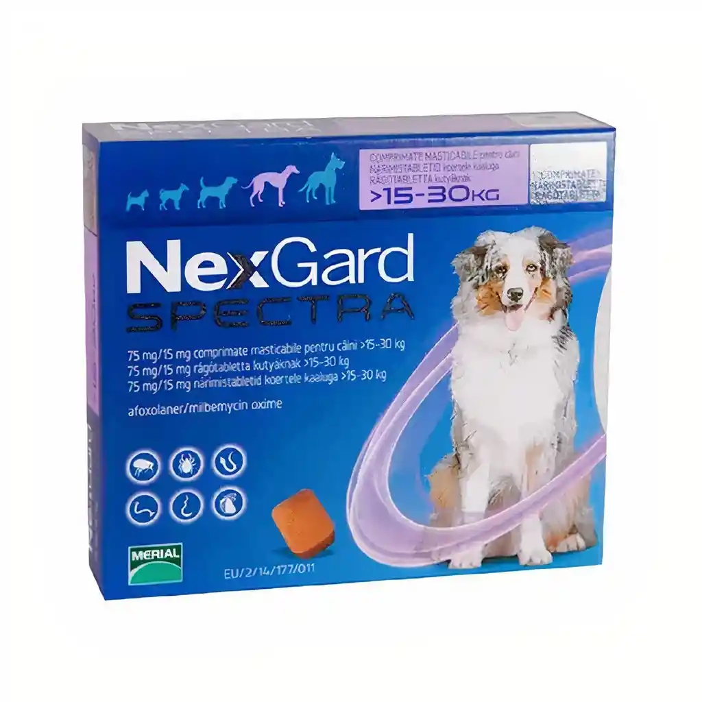 Nexgard Antiparasitario Para Perro Spectra 15 a 30 Kg 1 Tableta