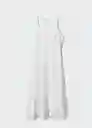 Vestido Minerva-H Blanco Talla XS Mujer Mango