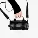 Loqi Bolsa Duffel Pequeño Ligero Negro Metalizado