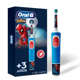 Oral-B Marvel Spider-Man Cepillo de Dientes Eléctrico Infantil (+3 años) Cabezal Redondo 4 Stickers Personalizables Rojo