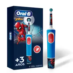 Oral-B Marvel Spider-Man Cepillo de Dientes Eléctrico Infantil (+3 años) Cabezal Redondo 4 Stickers Personalizables Rojo