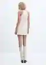 Vestido Goji Crudo Talla XS Mujer Mango