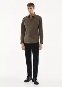 Camisa Play Khaki Talla M Hombre Mango