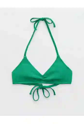 Top Vestido de Baño Aerie Color Verde T. MEDIUM American Eagle