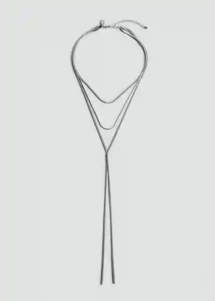 Collar Tracyp Plata Talla 99 Mujer Mango