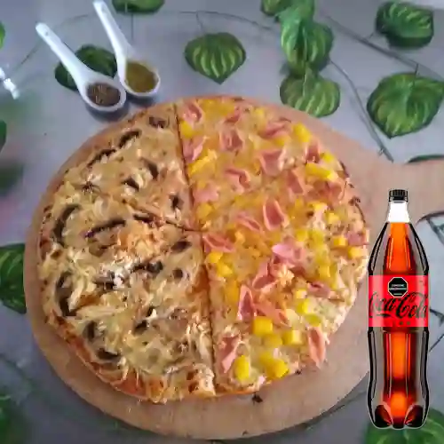 Combo Pizza Mediana + Coca-Cola ZERO 1.5Lt