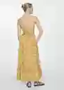 Vestido Yellow Amarillo Talla L Mujer Mango