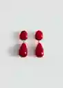 Pendientes Tilda Rojo Talla 99 Mujer Mango