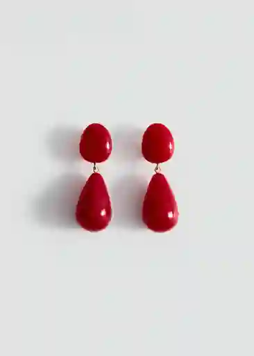 Pendientes Tilda Rojo Talla 99 Mujer Mango