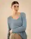Suéter Tejido Azul Aruba Medio Talla M 462G204 Esprit
