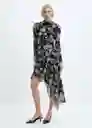 Vestido Salma Negro Talla M Mujer Mango