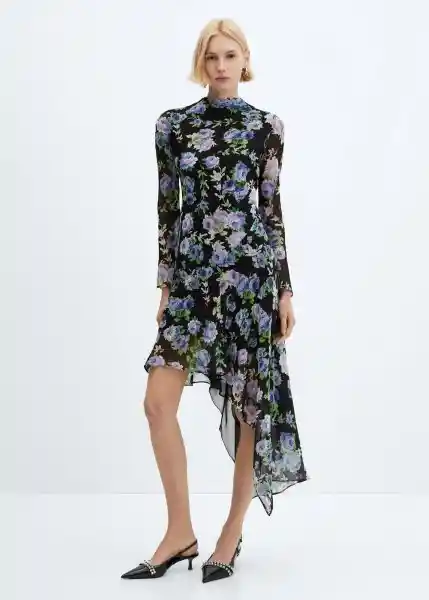 Vestido Salma Negro Talla M Mujer Mango