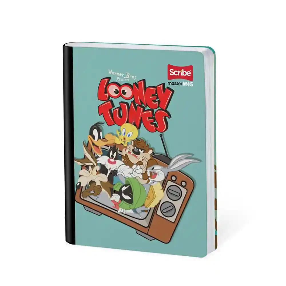 Cuaderno Looney Tunes+ Rayado 100 Hojas Cosido Scribe