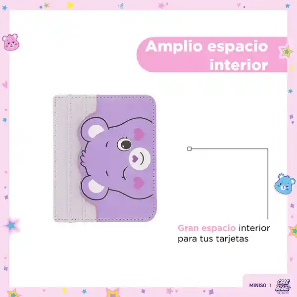 Tarjetero Colección Care Bears Morado Miniso