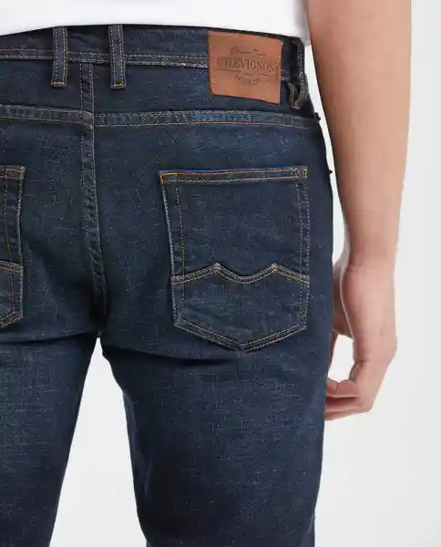 Jean Rider Masculino Azul Dark Talla 32/32 Chevignon