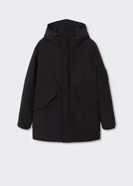 Parka Kyoto Negro Talla Xxl Hombre Mango