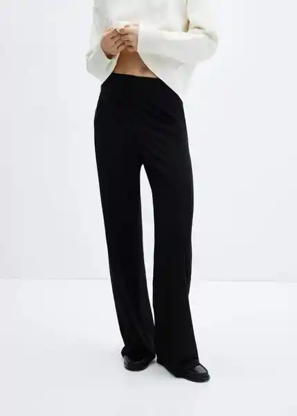 Pantalón Diego Negro Talla S Mujer Mango