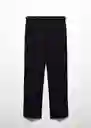 Pantalón Creta Negro Talla 36 Mujer Mango