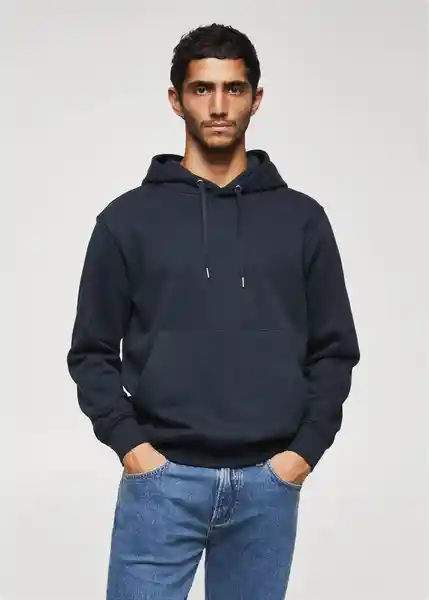 Buzo de Sudadera Bono Navy Talla Xs Hombre Mango