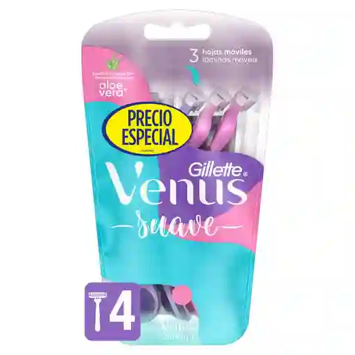 Venus Afeitadora Suave Desechable con Aloe Vera