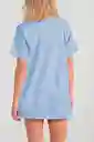 ONeill Camiseta Oversized Wotw Femenino Azul Celeste Talla L