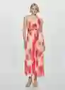 Vestido Olimpia Coral Talla Xl Mujer Mango