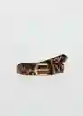 Cinturón Leo2 Marron Talla M Mujer Mango