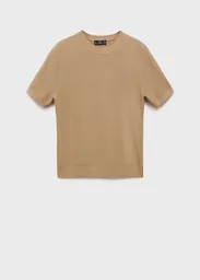 Camiseta Tricot Salas Camel Talla M Hombre Mango